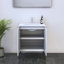 Meuble-lavabo simple 23,6 po avec plateau en bois manufacturé Arabila