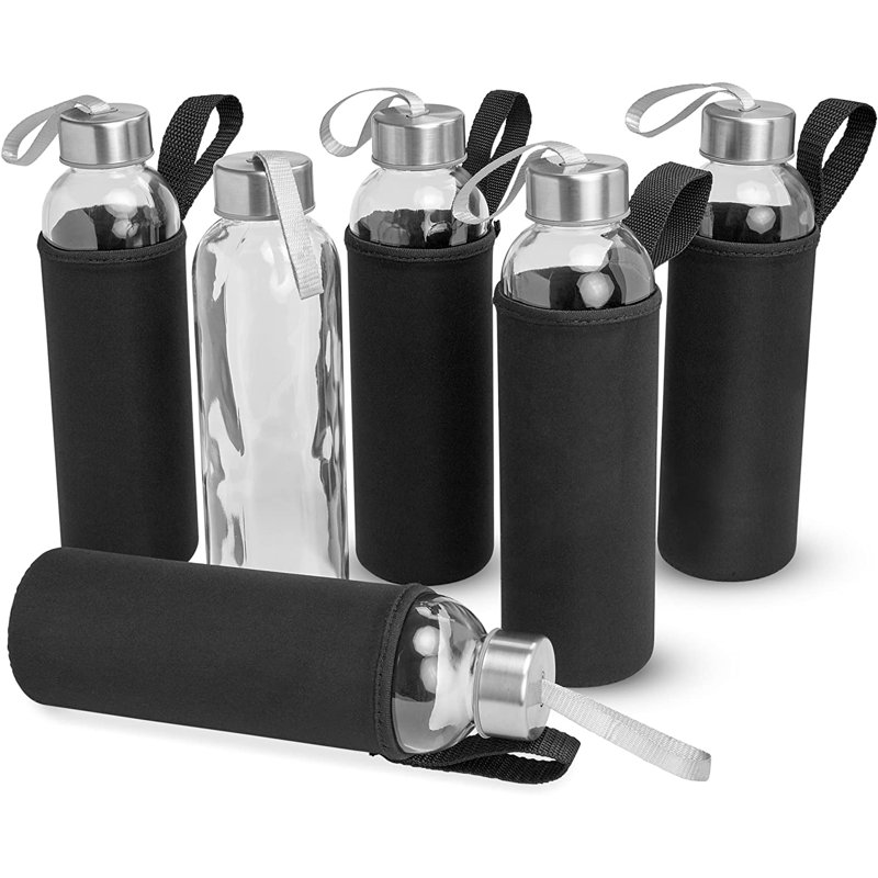Kitchen Lux Glass Water Bottle, 18 oz.