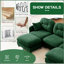 Canapé en chenille 74 "avec repose-pieds Cloud-378645604