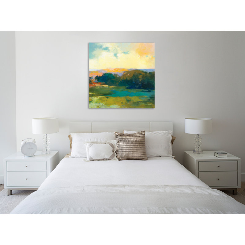 "Day Break Valley III", toile tendue par Julia Purinton, H 30 po x l 30 po x P 1,5 po