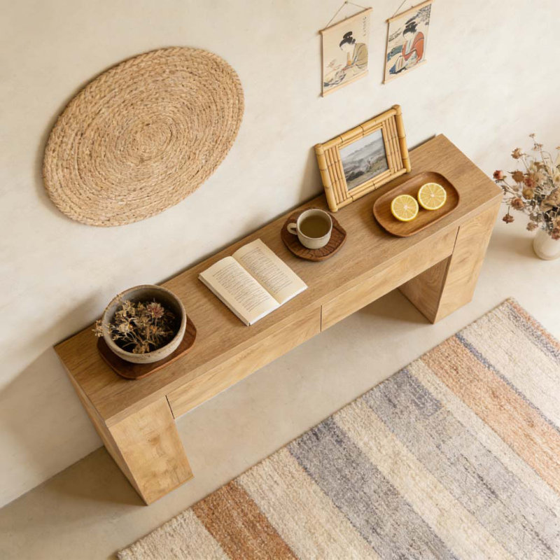 Table de canapé, table de couloir, Brun