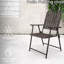 Rouille - 2 chaises pliantes et table en verre, capacité de 350 lb, conception respirante pour table de patio, support, sièges, petits espaces extérieurs idéaux