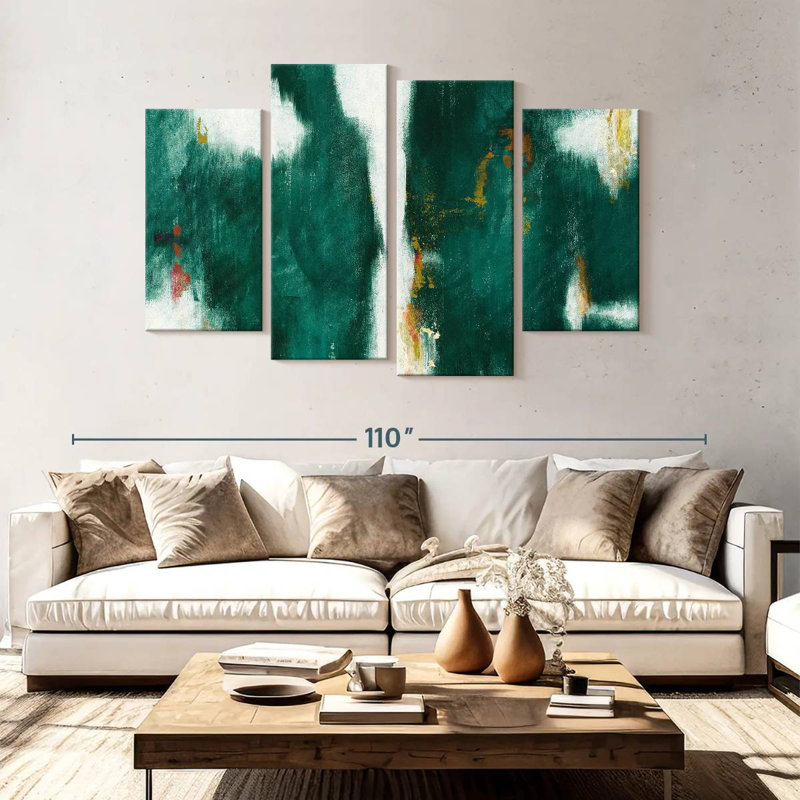 Texture verte, H 54 po x l 84 po