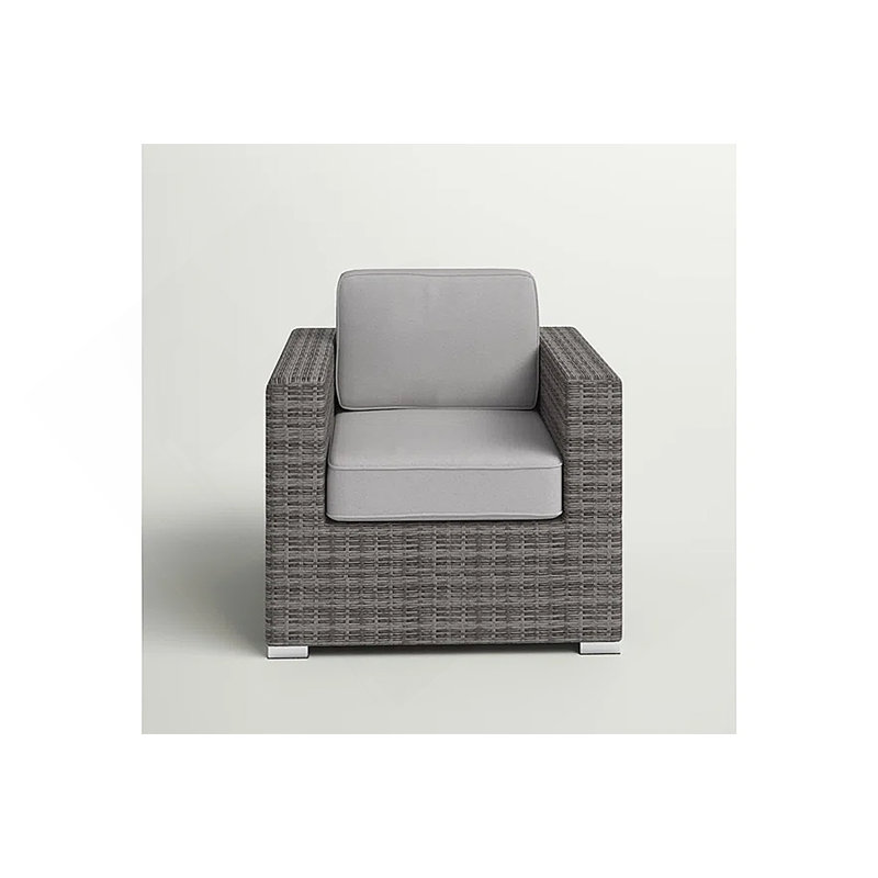 Wicker Club Chair - Grey