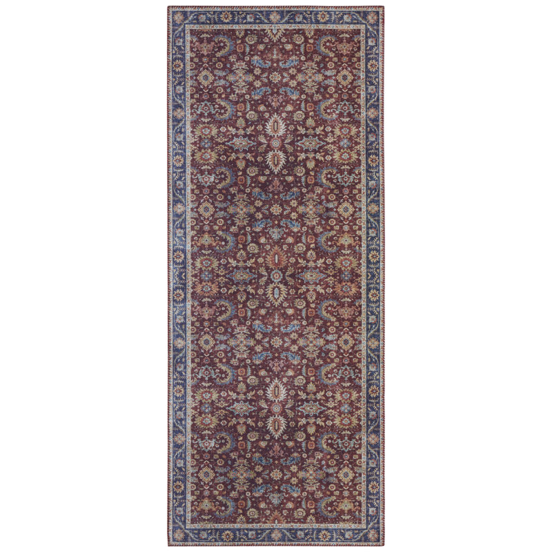 Vivana Tufted Bordeaux Red Rug, Runner 80cm x 200cm