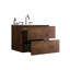 Meuble-lavabo mural noyer 24 po avec lavabo en céramique - Tiroirs silencieux, moderne et spacieux, luxe-1282058516-1282058520