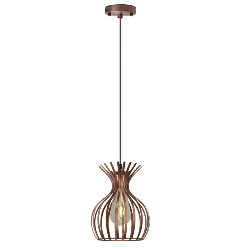 Deleesa 1 - Light Caged Pendant, Copper, Yes