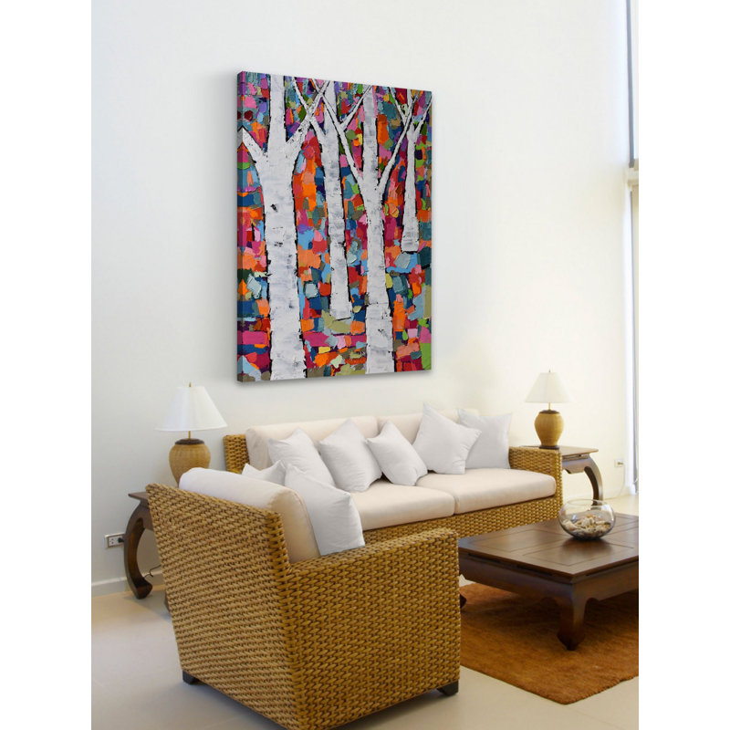 « indien summer », reproduction d’art sur toile tendue encadrée, H 60 po x l 40po x P 1,5 po