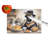 Pug Fall Kitchen Pumpkins Glass Cutting Board Large