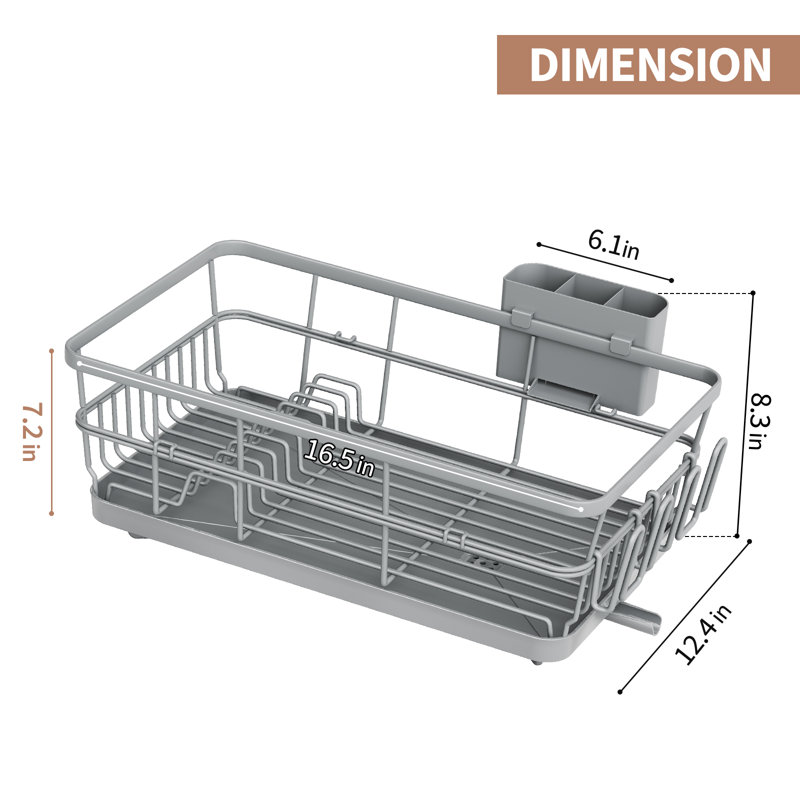 Dish Drying Rack for Kitchen Counter, Stainless Steel Dish Rack with Drainboard, Kitchen Dish Rack,Plate Rack,Extra Large Capacity Dish Drainer