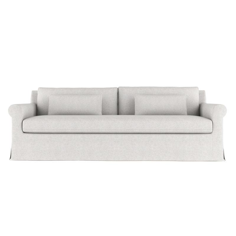 Upholstered Sofa, Velvet Silver Streak, 34" H x 96" W x 38" D