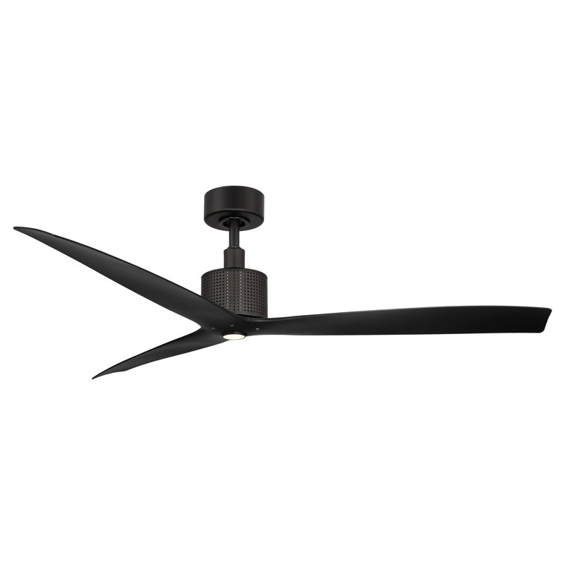 Spinster 3-Blade Smart Ceiling Fan, Matte Black