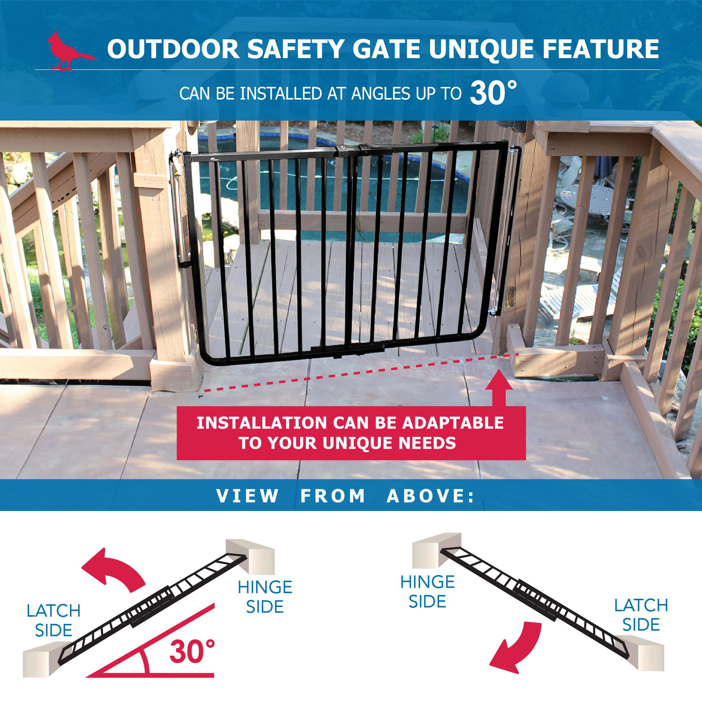 Lab Outdoors Gate Cardinal Gates Outdoor Safety Gate & Reviews | Wayfair