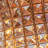 16" 4-Light Antique Gold Clear Crystal Flush Mount