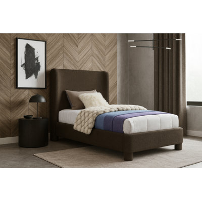 Ivyann Upholstered Unfinished Wingback Bed