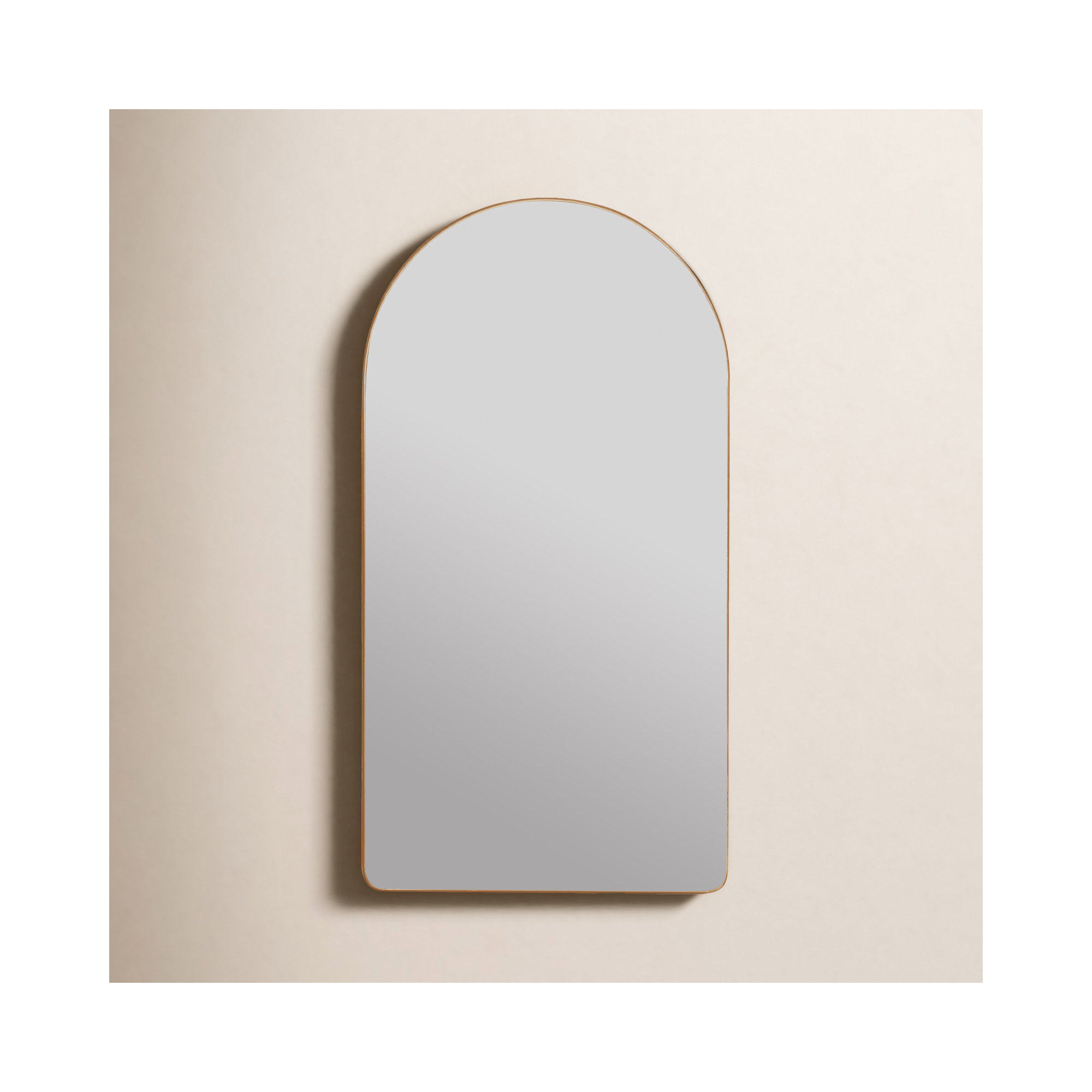 Eaton Arched Medicine Cabinet, Recess Mount, Gold