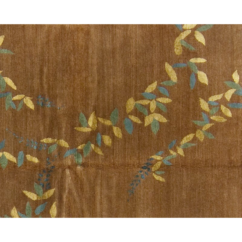 Floral Area Rug in Blue/Brown, Rectangle 8' x 10'