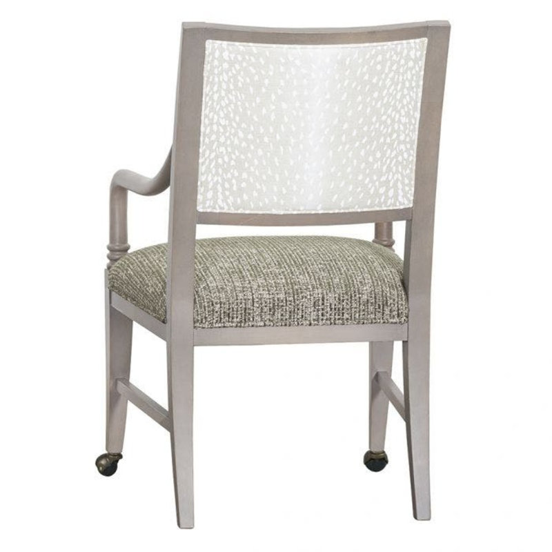 Big Sur Solid Wood Arm Chair with 4 Casters, Walnut, 9953 Loden