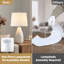 Lampe de table moderne en céramique blanche de 60 cm (23,6 po) avec variateur à 3 niveaux pour chambre, salon et entrée
