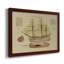 Toile encadrée de qualité supérieure Antique Ship Plan VII - prête à être accrochée-972433703