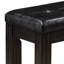 Banc compact avec coussin en mousse noire pour une garniture en cuir peu encombrante à l'allure classique