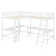 Jarques Wood Twin Size L-Shaped Loft Bed with 2 Built-in L-Shaped Desks