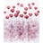 Pink Flowers with Paint Splash - Framed Canvas Home Decor