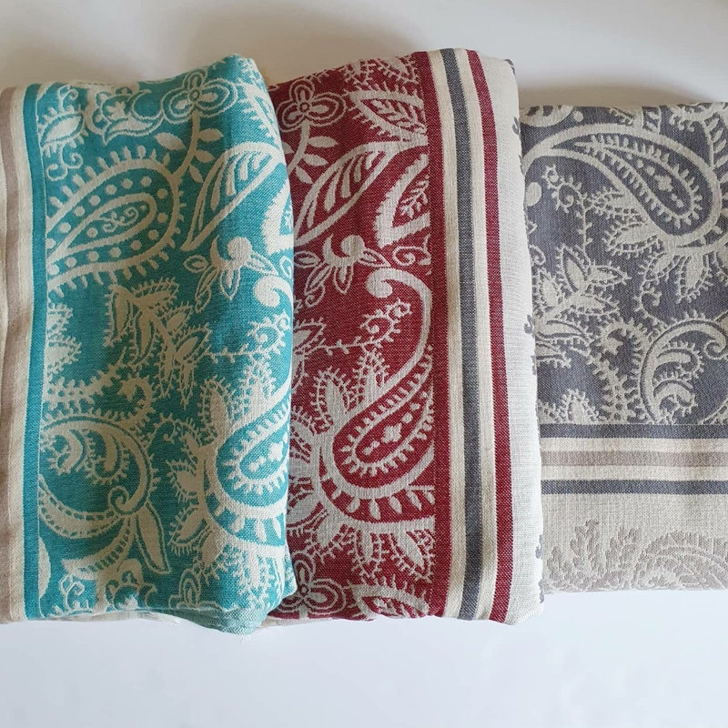 Valetta Jacquard Throw Blanket, Maroon/Grey