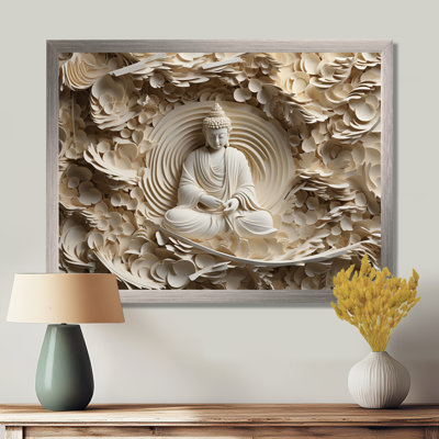 Simple Buddhism Statue I - Buddhism Wall Art for Living Room