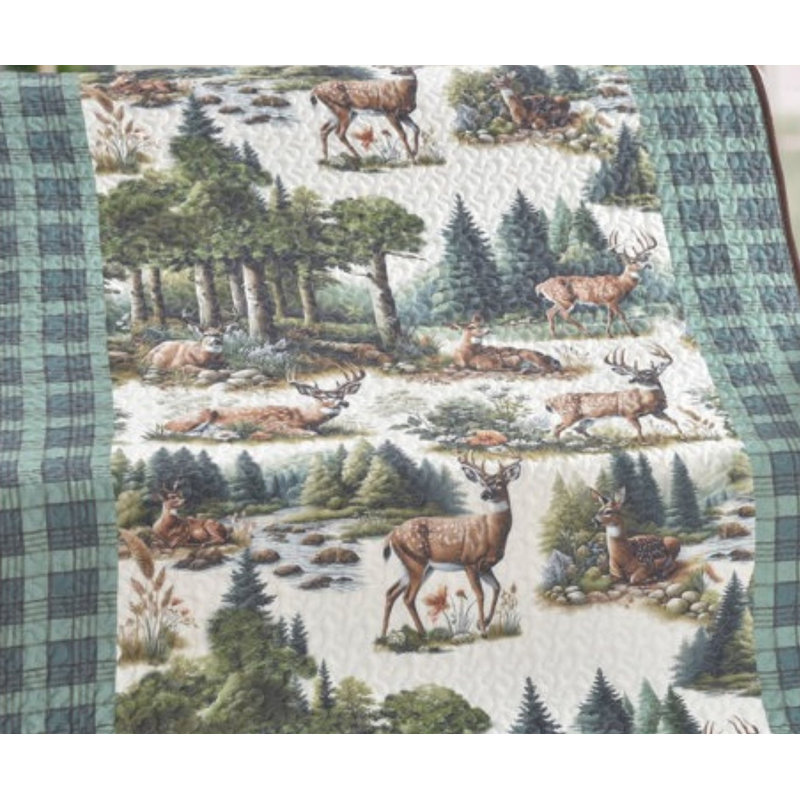 Jeté de courtepointe Deer Forest Heaven Woodland Design