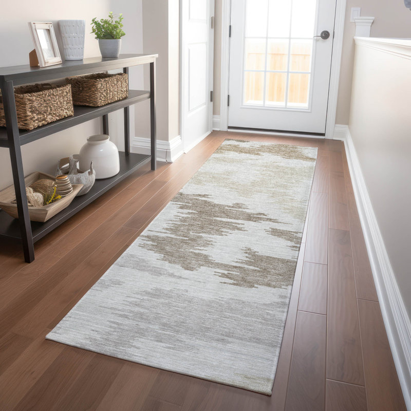 Premium Machine Washable Lisse Ivory Rug, Runner 2'3" x 7'6"