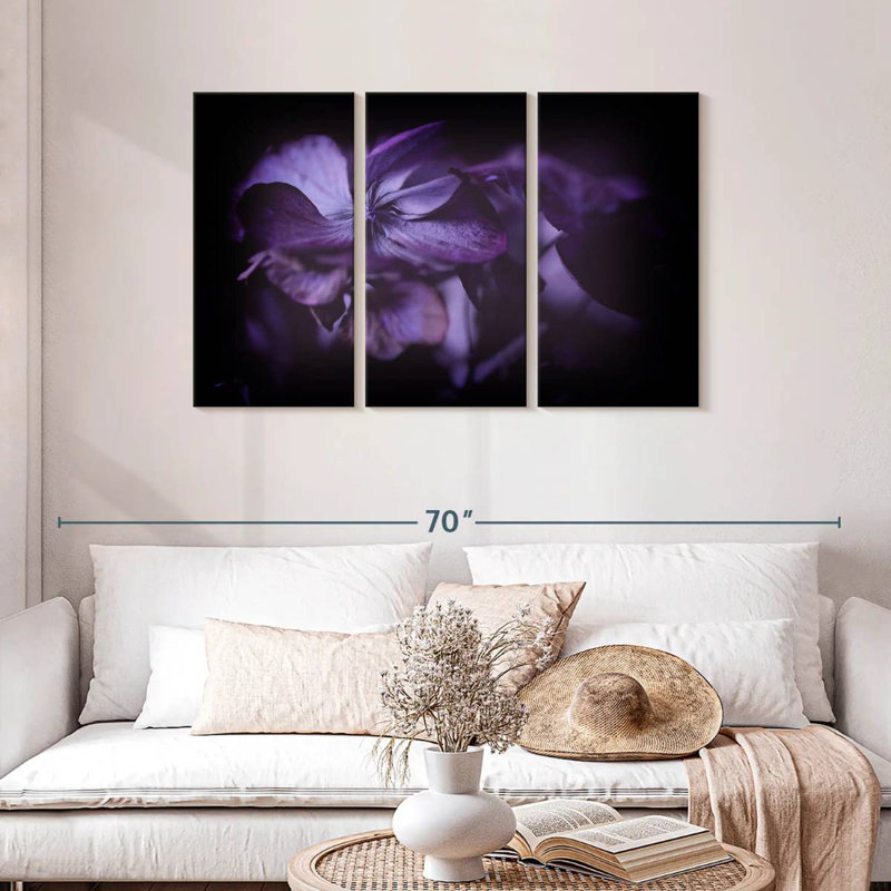 Fleur d'hortensia mauve Harnek, H 24 po x l 38 po