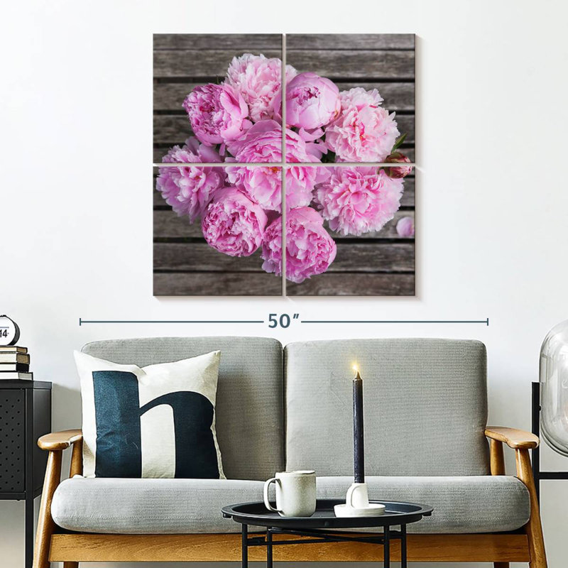 Bouquet de pivoines roses Harnek, H 32 po x l 32 po