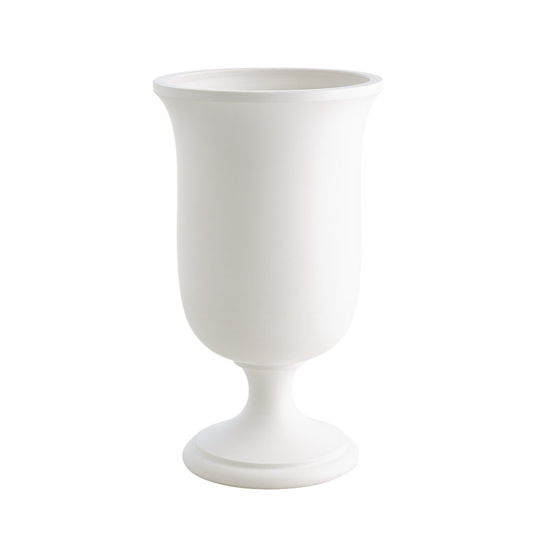 Vase Villa Calice - blanc mat, H 21,5 po x l 12,25 po x P 12,25 po
