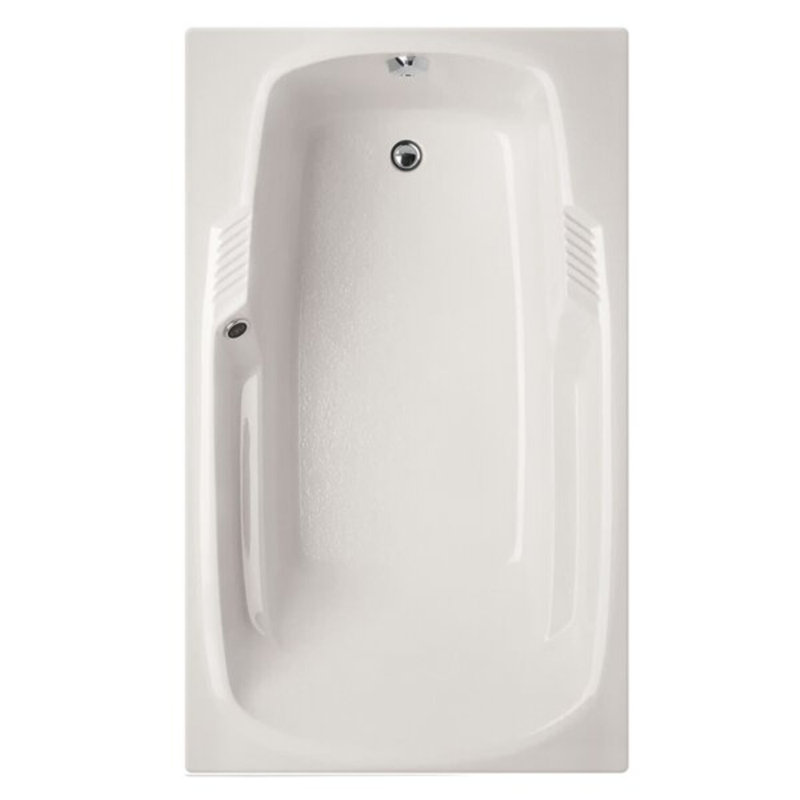 Isabella 66'' x 36'' Air Acrylic Bathtub, White, Polished Nickel