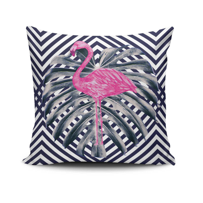 Ermia Decorative Cushion Cover, 17 x 17 Inches, 50% Cotton / 50% Polyester | Machine Washable at 104°F, Ironable, Concealed Zip Closure | Perfect for Living Room, Bedroom, and Stylish Home Décor