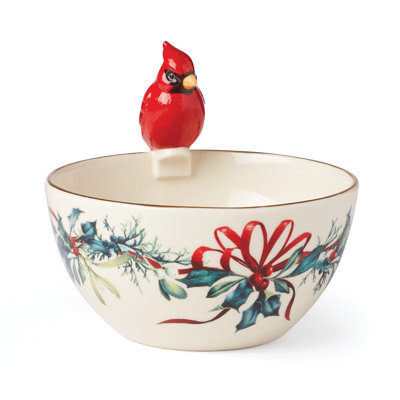 18 oz. Winter Greetings Cardinal Cereal Bowl