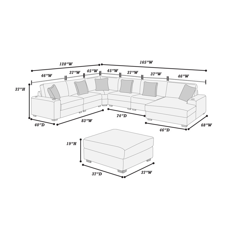 Ensemble modulaire 7 pièces Vergil