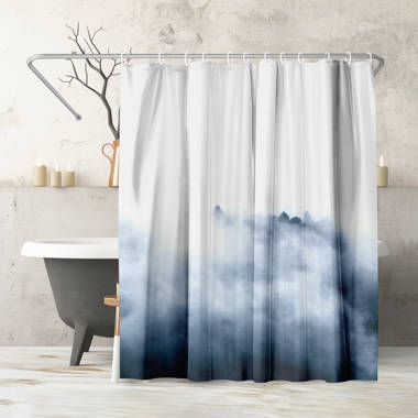 Bless international 71 x 74 Abstract Shower Curtain , Gray