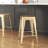 Stackable Metal Bar Stools Set of 2, Counter Height Bar Stools 24 Inches Industrial Bar Chairs Patio Stool, Backless Stool Indoor Outdoor Classroom Kitchen Stools Bar Chairs-18608717