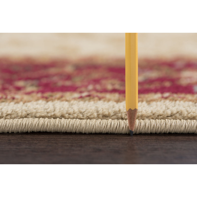 Lapoint Transitional Beige Area Rug, Round 5'3"