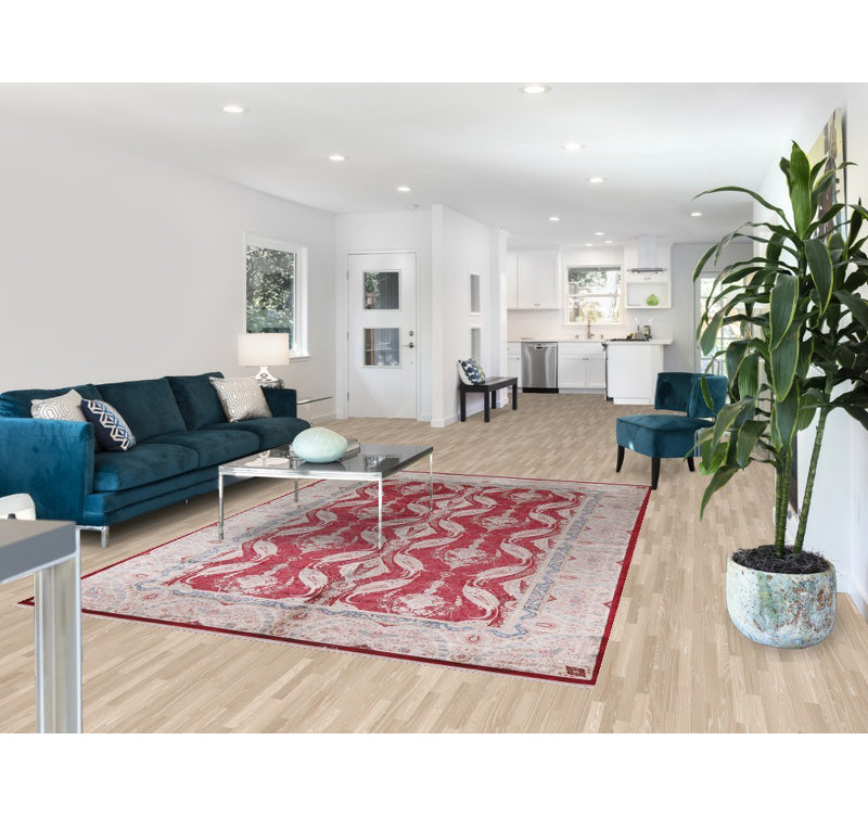 Tapis de salon traditionnel en soie 6 x 9