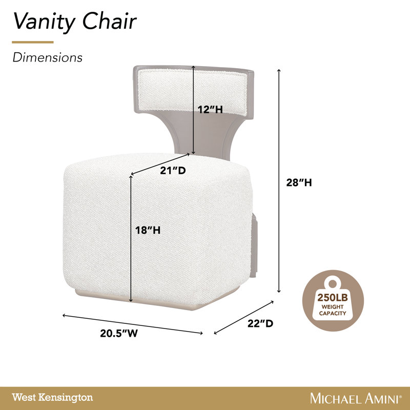 West Kensington Vanity Chair, Espresso Wood