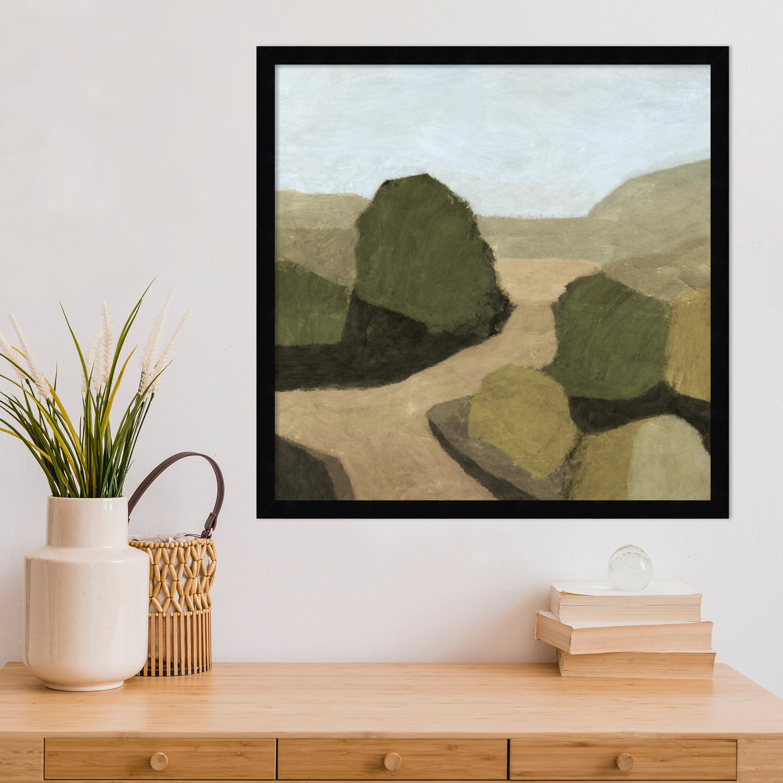 Paysage 1 Print by Dan Hobday, Black, 21" H x 21" W