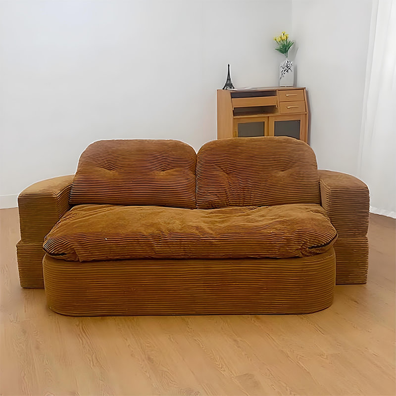 Canapé compressible en velours côtelé 59,06 po, H 27,56 po x l 59,06 po x P 39,37 po