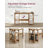 Mondovi 47.2"W Farmhouse Style Desk with Reversible Open Shelves
