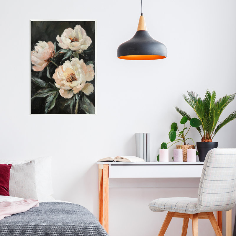 Roses, peinture florale sur plaque murale, conception par Petal Prints Design, H 19 po x l 13 po