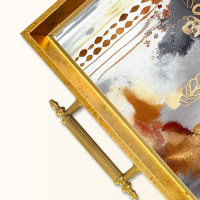 Elegant Glass Tray, 19.7 x 11.4 x 1.4 inches | 100% Durable Glass Construction | Easy to Clean with Damp Cloth | Ideal for Serving, Decorative Display, and Organizing | Stylish Addition to Home Décor