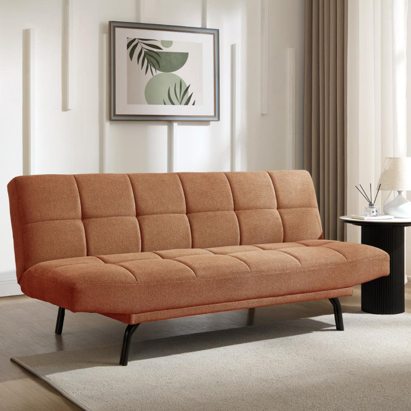 Chapelle 3 Seater Linen Blend Sofa Bed, Burnt Orange
