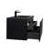 Moore 35.5" Matte Black Polymarble Rectangular integrated Bathroom Sink with Overflow